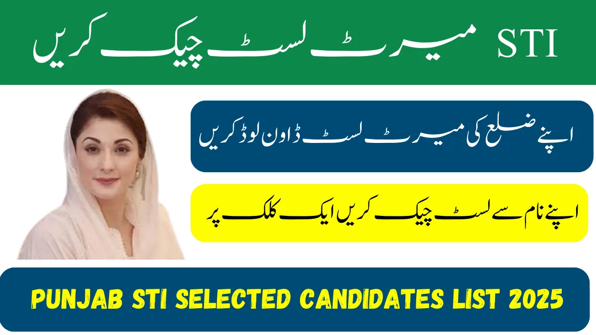 Punjab STI Selected Candidates List 2025